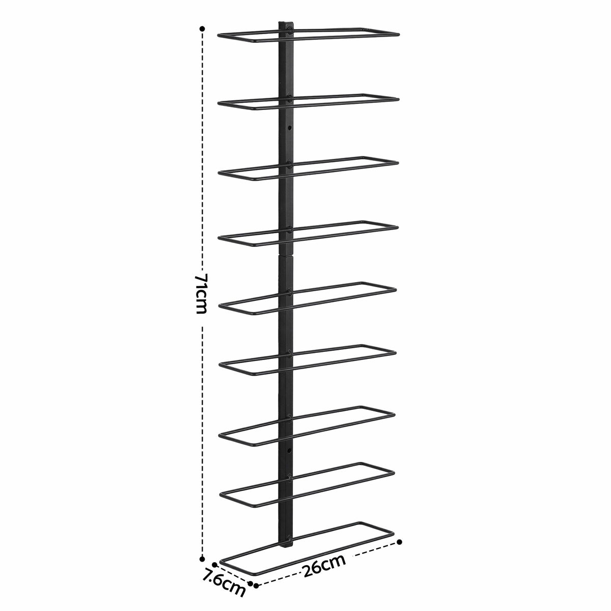 Artiss 9 Bottle Wall Mounted Wine Rack | Black – wine storage and bottle display