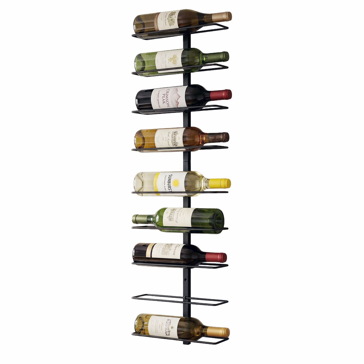 Artiss 9 Bottle Wall Mounted Wine Rack | Black – wine storage and bottle display