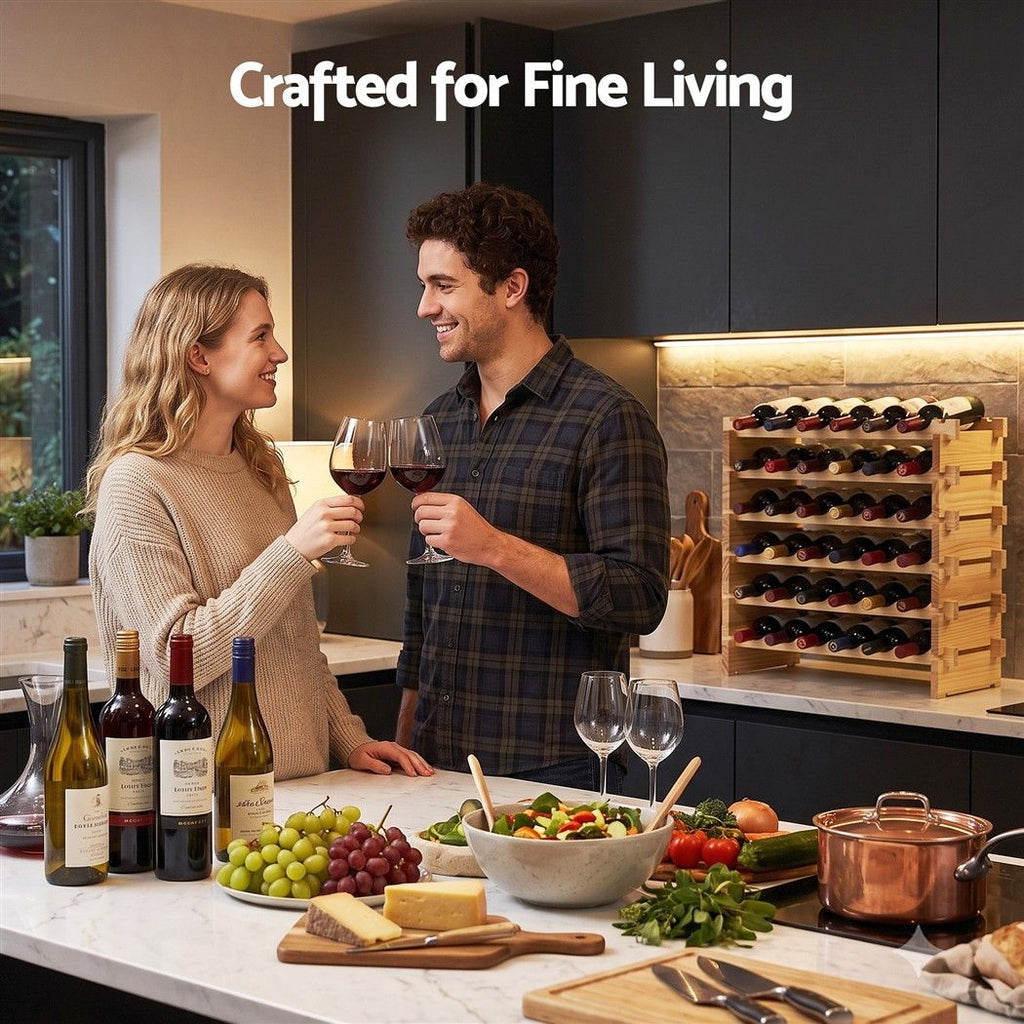 Artiss 36 Bottle Pine Wine Rack | 6 Tier – wine storage and bottle display